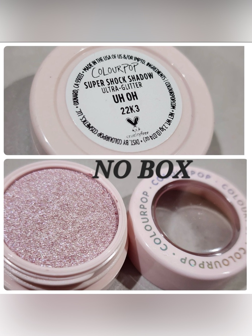 🌸 ColourPop Super Shock Shadow Ultra-Glitter "Uh Oh"